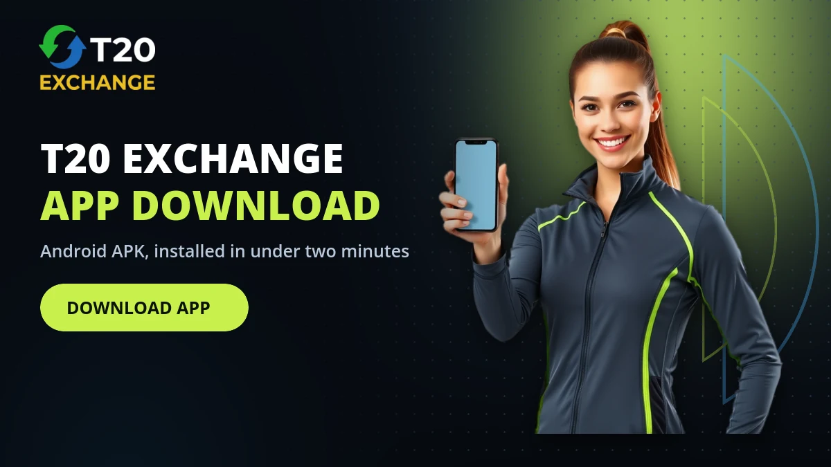 T20 Exchange app download on Android showing the APK install screen